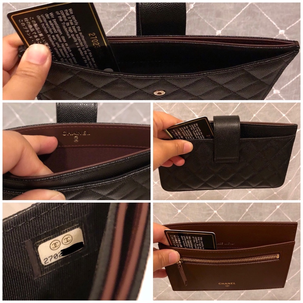 🚫SOLD🚫Chanel Black Caviar Pouch with Insert - Picture 8 of 8